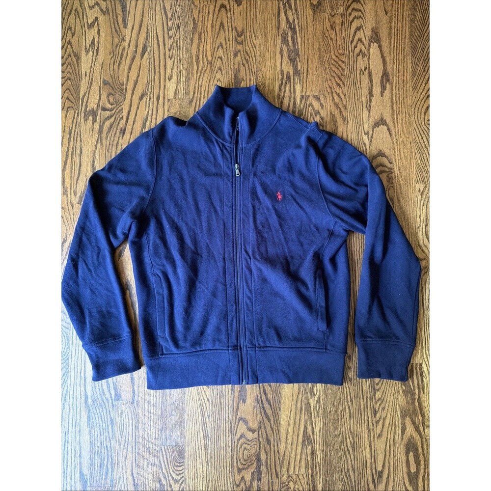 Vintage Polo Ralph Lauren Cropped Sweater Men’s Xl 1/4 Zip Pullover Navy